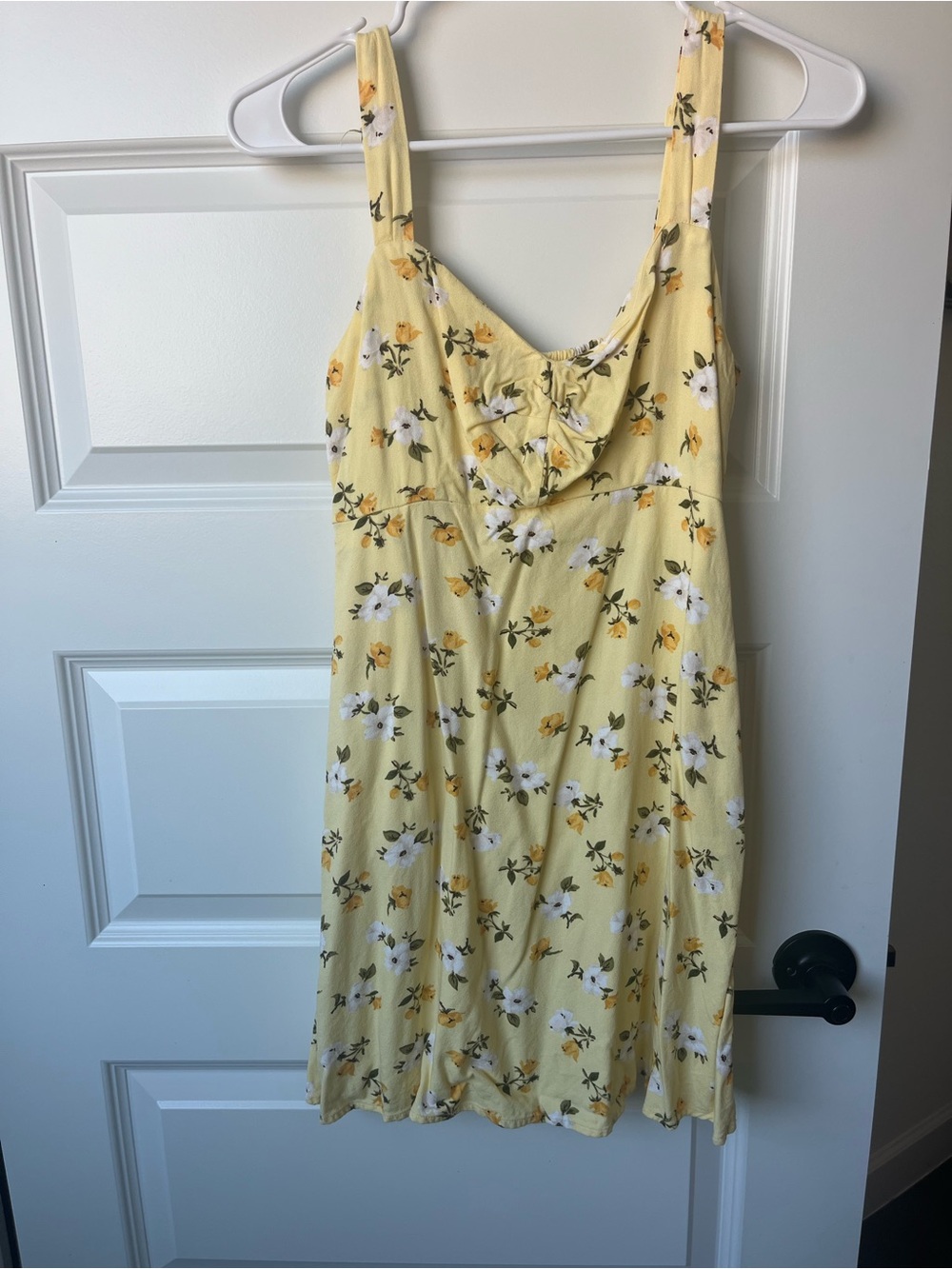 Yellow Floral Summer Sun Dress XS